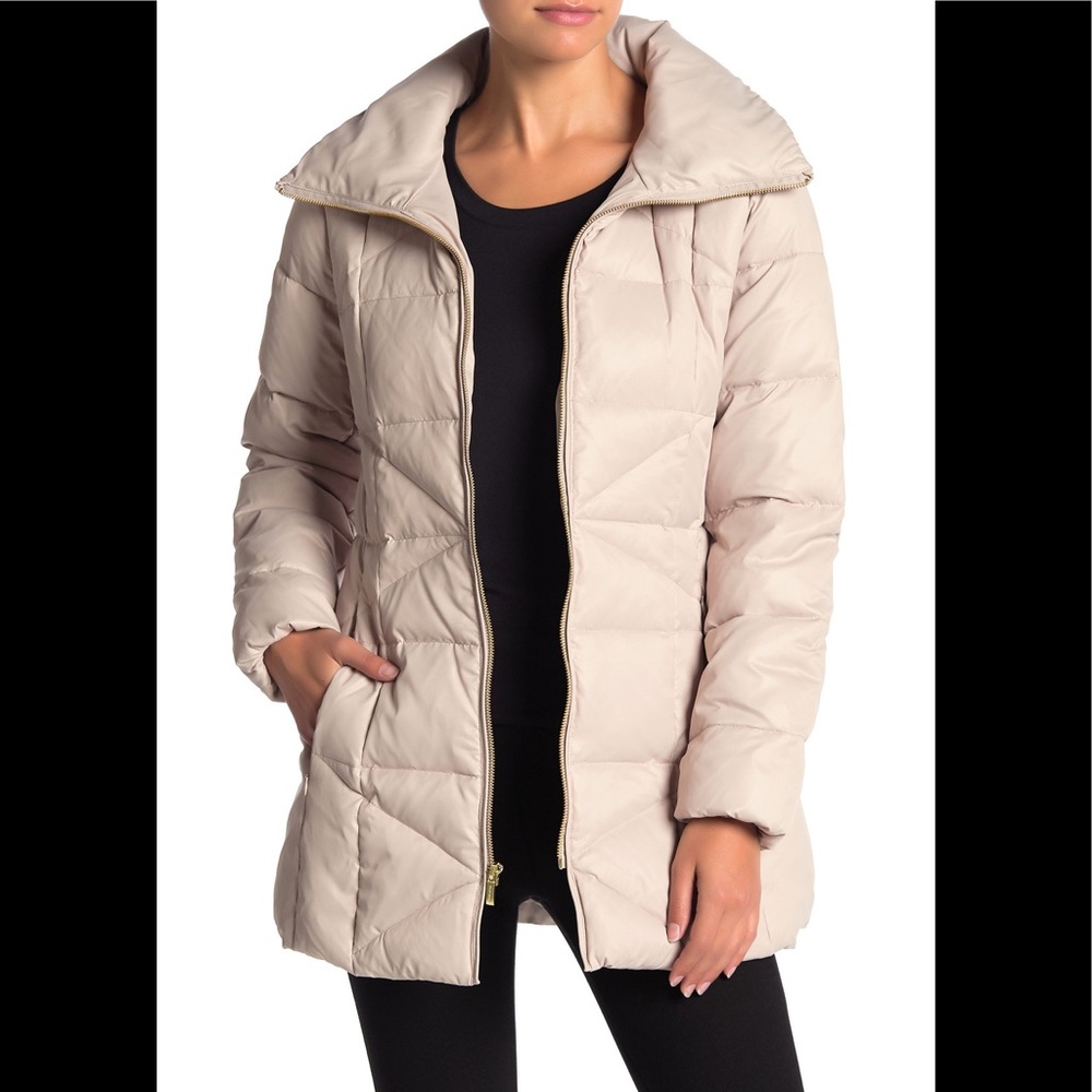 NWT Cole Haan Sateen Puffer Down Jacket Sz…